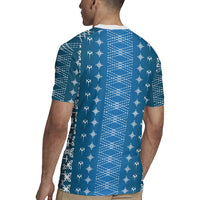 Blue Samoa Malu Tattoo Inspired Rugby Jersey - Polynesian Pride