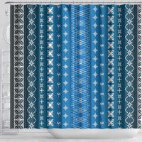 Blue Samoa Malu Tattoo Inspired Shower Curtain - Polynesian Pride