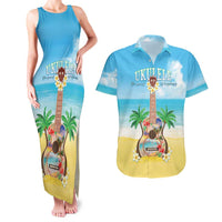 Hawaiian Ukulele Couples Matching Tank Maxi Dress and Hawaiian Shirt Sound Of Happiness