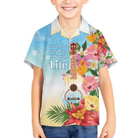 National Ukulele Day Kid Hawaiian Shirt Tropical Vibe