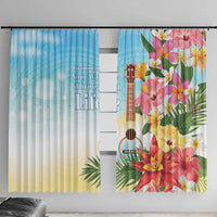 National Ukulele Day Window Curtain Tropical Vibe