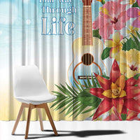 National Ukulele Day Window Curtain Tropical Vibe