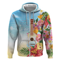 National Ukulele Day Zip Hoodie Tropical Vibe LT05 Zip Hoodie Colorful - Polynesian Pride