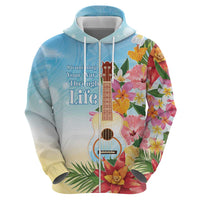National Ukulele Day Zip Hoodie Tropical Vibe LT05 - Polynesian Pride