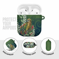 New Zealand Kea Bird AirPods Case With Maori Koru Fern LT05 - Polynesian Pride