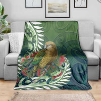 New Zealand Kea Bird Blanket With Maori Koru Fern - Polynesian Pride