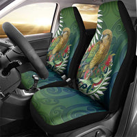 New Zealand Kea Bird Car Seat Cover With Maori Koru Fern - Polynesian Pride