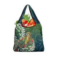 New Zealand Kea Bird Grocery Bag With Maori Koru Fern - Polynesian Pride