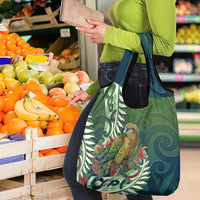 New Zealand Kea Bird Grocery Bag With Maori Koru Fern - Polynesian Pride