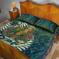 New Zealand Kea Bird Quilt Bed Set With Maori Koru Fern - Polynesian Pride