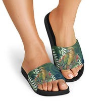 New Zealand Kea Bird Slide Sandals With Maori Koru Fern - Polynesian Pride