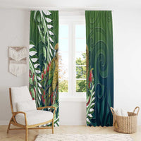 New Zealand Kea Bird Window Curtain With Maori Koru Fern - Polynesian Pride