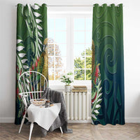 New Zealand Kea Bird Window Curtain With Maori Koru Fern - Polynesian Pride