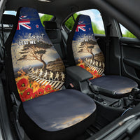 New Zealand ANZAC Day Car Seat Cover The Lonesome Pine With Soldier Fern LT05 One Size Blue - Polynesian Pride