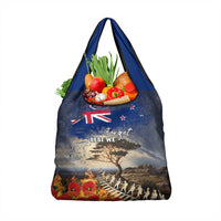 New Zealand ANZAC Day Grocery Bag The Lonesome Pine With Soldier Fern