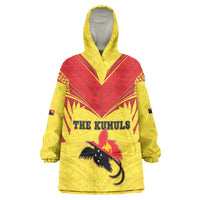 Papua New Guinea Rugby Custom Wearable Blanket Hoodie Kumuls Heritage