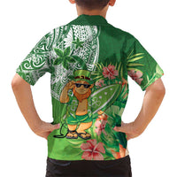 Aloha Hawaii St Patrick's Day Family Matching Summer Maxi Dress and Hawaiian Shirt Polynesian Style LT05 - Polynesian Pride