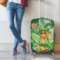 Aloha Hawaii St Patrick's Day Luggage Cover Polynesian Style