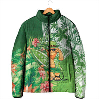 Aloha Hawaii St Patrick's Day Padded Jacket Polynesian Style LT05 - Polynesian Pride