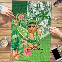 Aloha Hawaii St Patrick's Day Puzzle Polynesian Style LT05 Green - Polynesian Pride