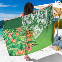 Aloha Hawaii St Patrick's Day Sarong Polynesian Style LT05 One Size 44 x 66 inches Green - Polynesian Pride