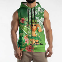 Aloha Hawaii St Patrick's Day Sleeveless Zip Hoodie Polynesian Style LT05 - Polynesian Pride