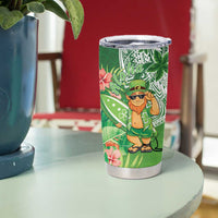 Aloha Hawaii St Patrick's Day Tumbler Cup Polynesian Style