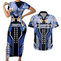 French Polynesia Tuamotu Archipelago Couples Matching Short Sleeve Bodycon Dress and Hawaiian Shirt Polynesian Pattern Unique Style
