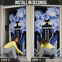 French Polynesia Tuamotu Archipelago Door Cover Polynesian Pattern Unique Style