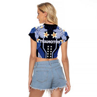 French Polynesia Tuamotu Archipelago Raglan Cropped T Shirt Polynesian Pattern Unique Style