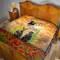 Australia And New Zealand ANZAC Day Quilt Kangaroo And Kiwi Bird Soldiers Lest We Forget