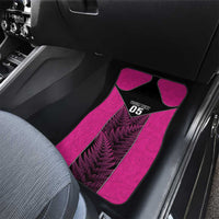 New Zealand Fern Rugby Car Mats Pink Maori Pattern