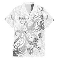 Personalised Brain Cancer Awareness Family Matching Mermaid Dress and Hawaiian Shirt Ribbon Polynesian Pattern