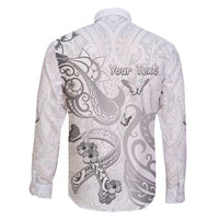 Personalised Brain Cancer Awareness Family Matching Short Sleeve Bodycon Dress and Hawaiian Shirt Ribbon Polynesian Pattern