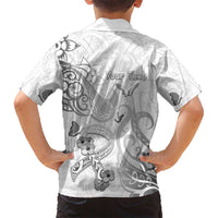 Personalised Brain Cancer Awareness Hawaiian Shirt Ribbon Polynesian Pattern