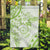Polynesian Pattern With Plumeria Flowers Garden Flag Lime Green