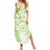 Polynesian Pattern With Plumeria Flowers Summer Maxi Dress Lime Green