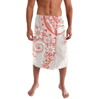 Polynesian Pattern With Plumeria Flowers Lavalava Orange Peach