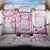 Polynesian Pattern With Plumeria Flowers Back Car Seat Cover Pink