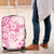 Polynesian Pattern With Plumeria Flowers Luggage Cover Pink