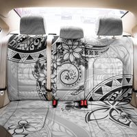 Polynesian Pattern With Plumeria Flowers Back Car Seat Cover White