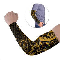 Polynesian Sunset Plumeria Arm Sleeves Gold Polynesian Tattoo - Polynesian Pride