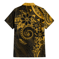 Polynesian Sunset Plumeria Family Matching Mermaid Dress and Hawaiian Shirt Gold Polynesian Tattoo