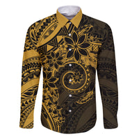 Polynesian Sunset Plumeria Family Matching Mermaid Dress and Hawaiian Shirt Gold Polynesian Tattoo