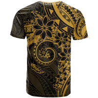 Polynesian Sunset Plumeria T Shirt Gold Polynesian Tattoo