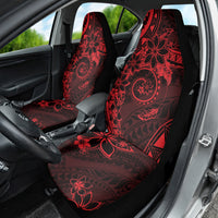 Polynesian Sunset Plumeria Car Seat Cover Red Polynesian Tattoo