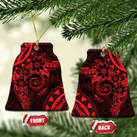 Polynesian Sunset Plumeria Ceramic Ornament Red Polynesian Tattoo