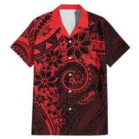 Polynesian Sunset Plumeria Family Matching Mermaid Dress and Hawaiian Shirt Red Polynesian Tattoo