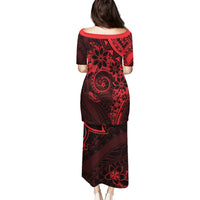 Polynesian Sunset Plumeria Puletasi Red Polynesian Tattoo LT05 - Polynesian Pride