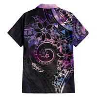 Polynesian Sunset Plumeria Family Matching Tank Maxi Dress and Hawaiian Shirt Galaxy Polynesian Tattoo